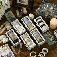 6pcs Floaty Lace PET Tapes Set Transparent Flower Adhesive Masking Tape Decoration Stickers Diary DIY Art A7574 1