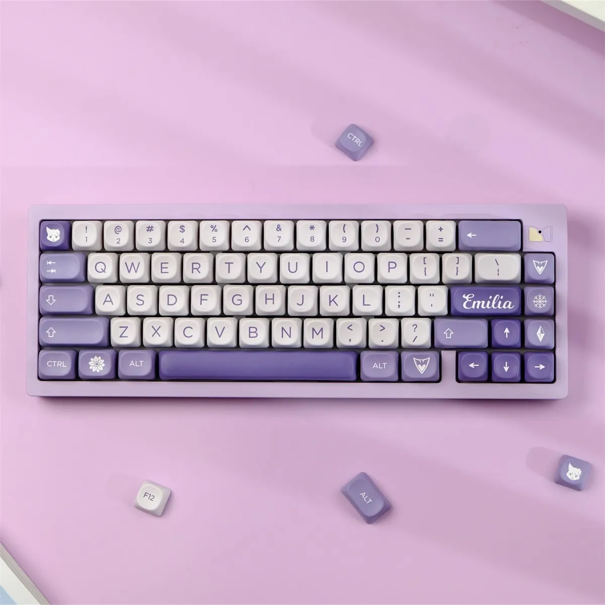 

126 Keys/set Frost Witch Keycaps PBT Dye Sublimation Key Caps MOA Profile Keycap For Keychron Q2 K2 Anne GH60 GK64 Poker 980 104