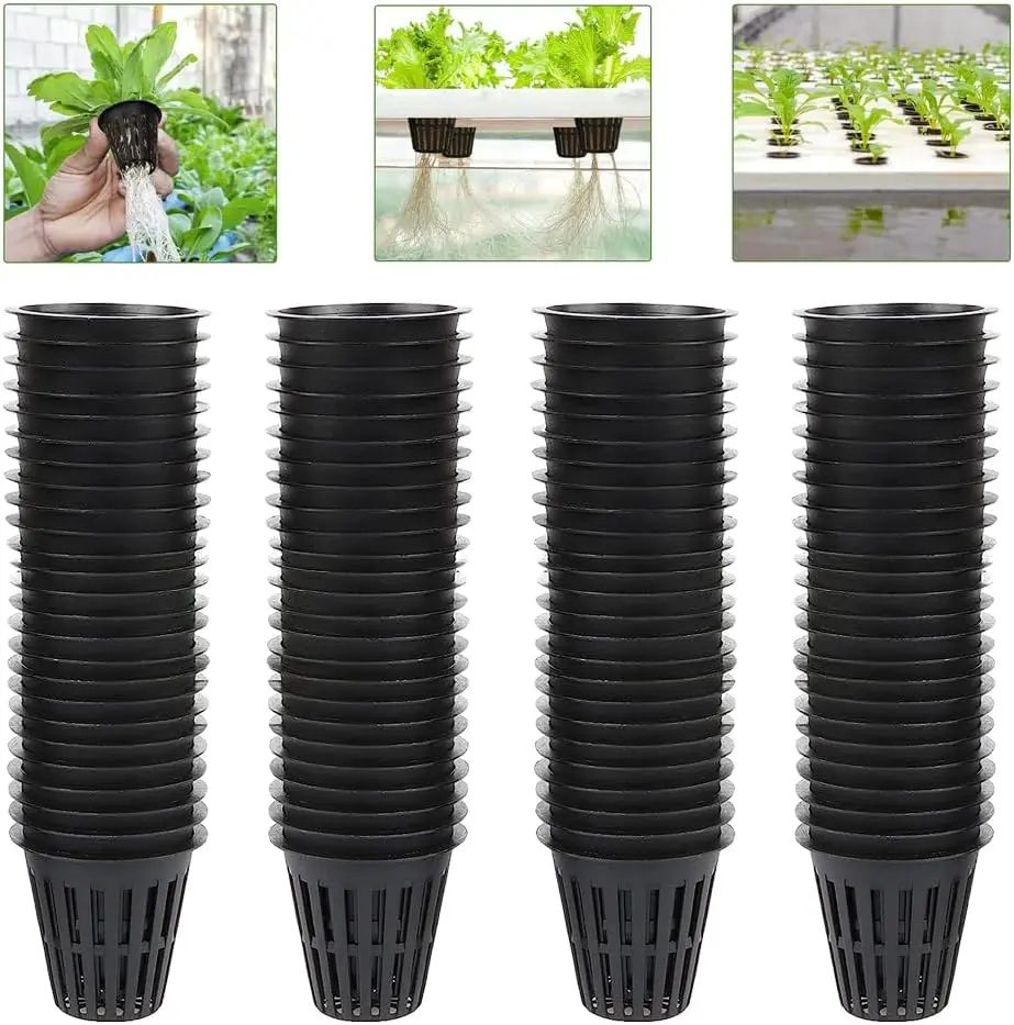 2 Inch Heavy Duty Net Pots Hydroponic Cups Garden Slotted Mesh Net Cups Plant Nursery Pots 50/100Pcs for Hydroponics