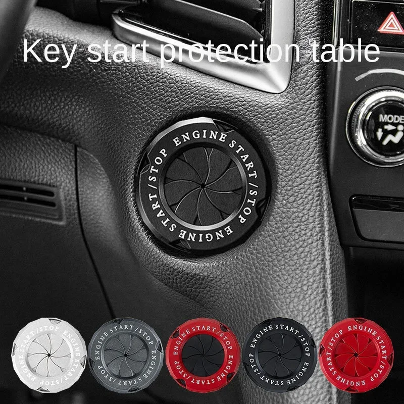 Car Moto Engine Start Stop Button Cover Interruttore Di Accensione Blade-Type Rotatable Protection Cap Decorazione D'Interni Decor Sticker