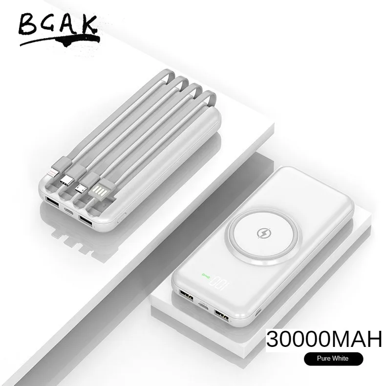 폭발적인 무선 충전 보물, 유선 모바일 보조배터리 선물, 50,000 mAh