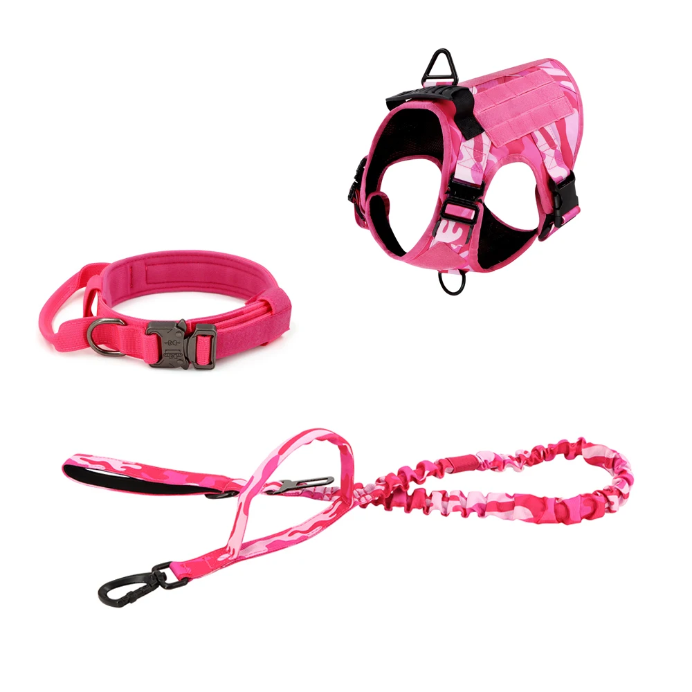 

Large Dog Harness And Leash Set Pet German Shepherd Malinois Training Walking Vest Dog Harness And Collar Set For All Breeds Dog