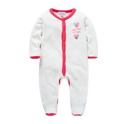 Vêtements d'hiver pour bébés filles, barboteuse à manches longues en velours, Design de dessin animé, Costume pour nouveau né garçon 0 12M 