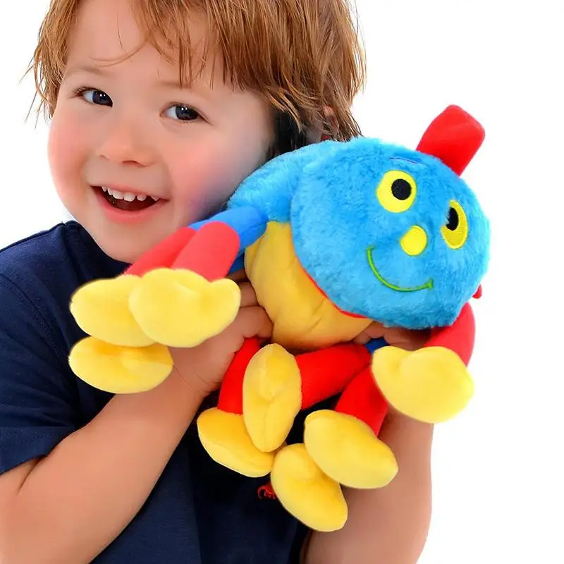 

24 см/40 см Huggable Woolly и Tig паук плюшевый игрушка животные милые и пушистые голубые плюшевые искусственные украшения маленькие