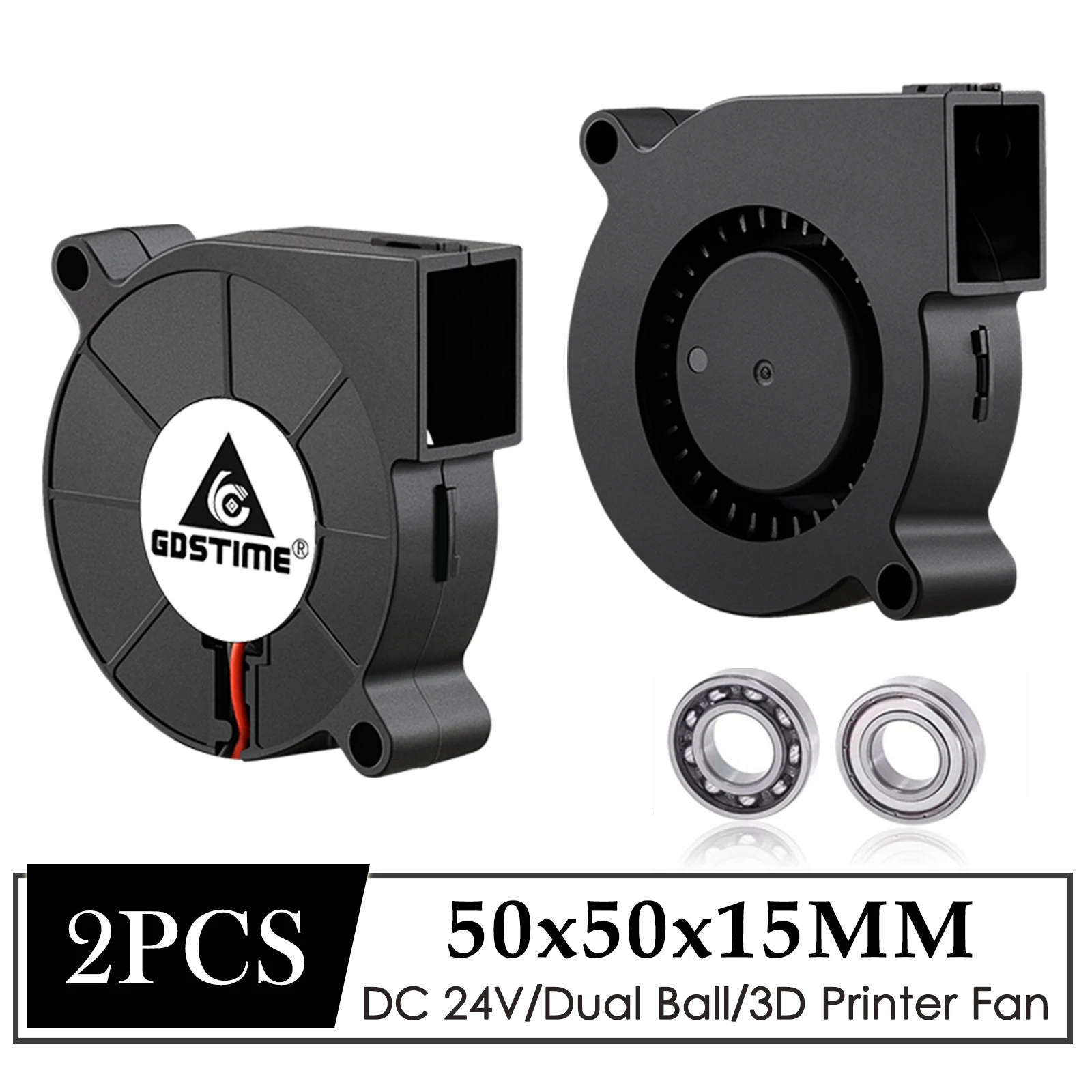 Gdstime Radial Turbo Blower dc 5v 24v 50×15 mm Acessórios para Impressora 3d Brushless dc Cooling Fan 5cm 5015 Cooler Fan Pcs