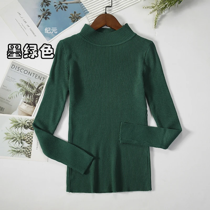 oversized sweaters 2022 New-coming Autumn Winter Tops Basic Turtleneck Pullovers Sweaters Primer Long Sleeve Short Korean Slim-fit tight Sweater brown cardigan Sweaters