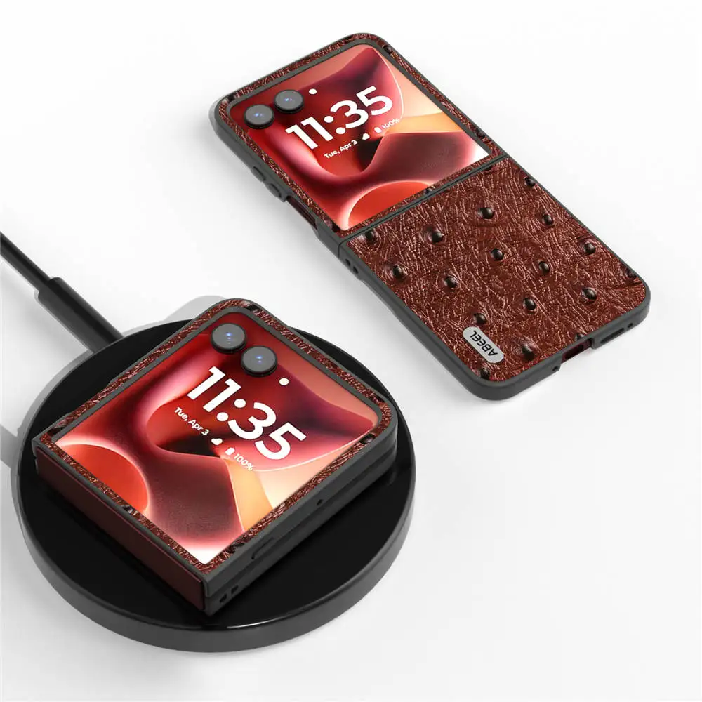 Coque Cuir Avec Anneau Pour Motorola Razr 2025/2024/2023 - Anti-rayures & Chocs - Rigide