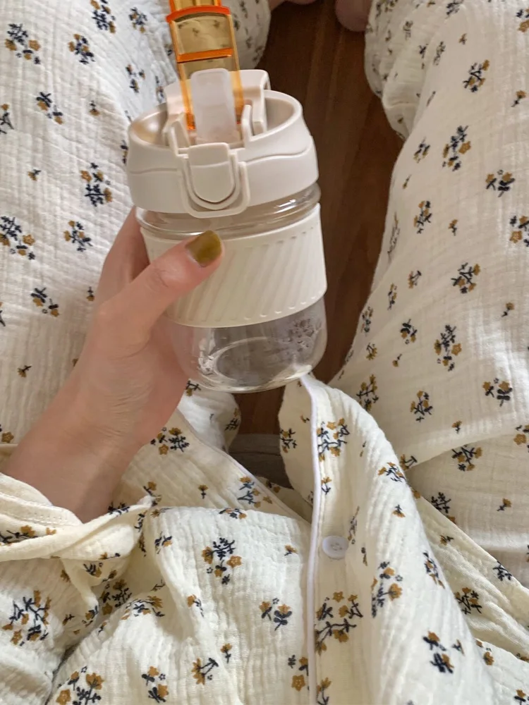 Pajamas women spring autumn can be worn outside 2023 new high-end sweet cute Japanese home wear suit cute girly style freshing