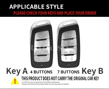Portachiavi per Changan CS35 Plus custodia portachiavi in lega per auto per Changan CS75 PLUS CS85 coupé CS95 Set di accessori per tappi remoti - Portachiavi per Changan CS35 Plus custodia portachiavi in lega per auto per Changan CS75 PLUS