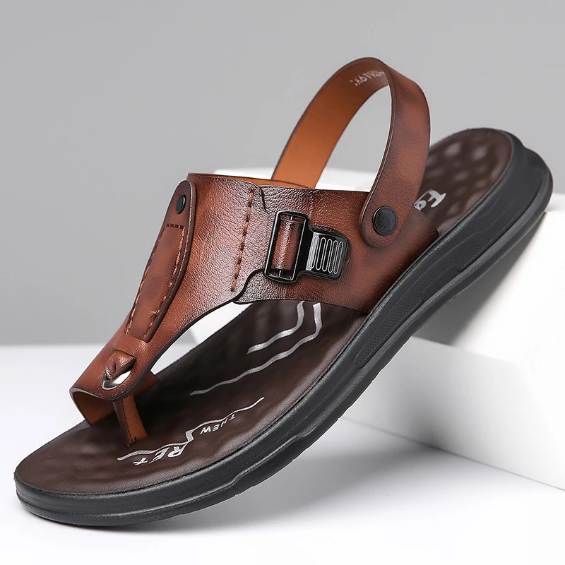 Men's Summer Soft Bottom Anti-Slip Comfortable Beach Shoes Outdoor Slippers Breathable Sandals for Casual Outdoor Activities6190