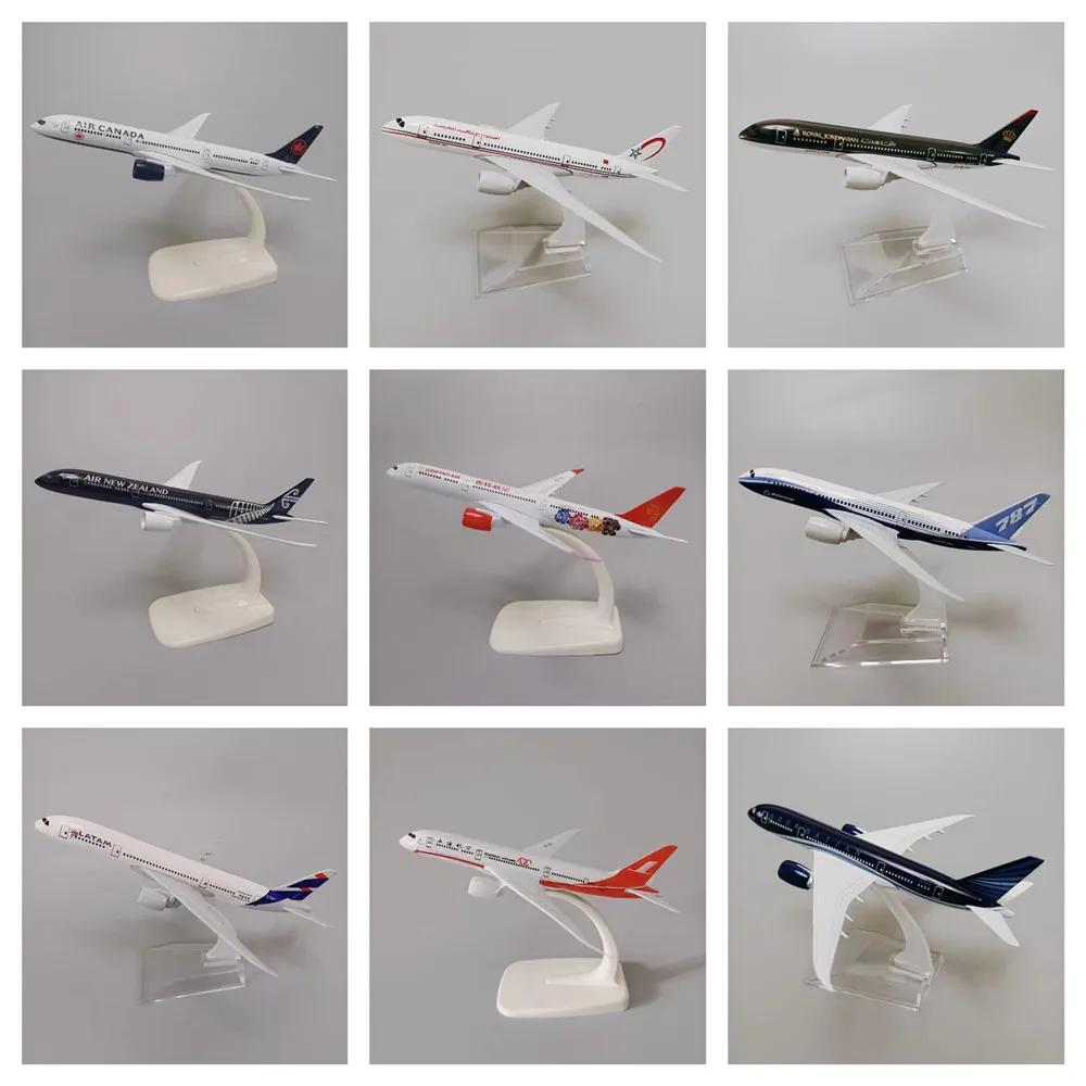 Модель самолета 16 см, летательный аппарат Боинг B787, Канада, Новая Зеландия, Япония, Ана латам, вьетнамская компания, авиалиния, металлический сплав