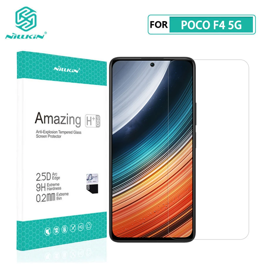 

POCO F4 5G стекло Nillkin Amazing H + Pro 0,2 мм закаленное стекло для Xiaomi POCO F4 5G защита экрана