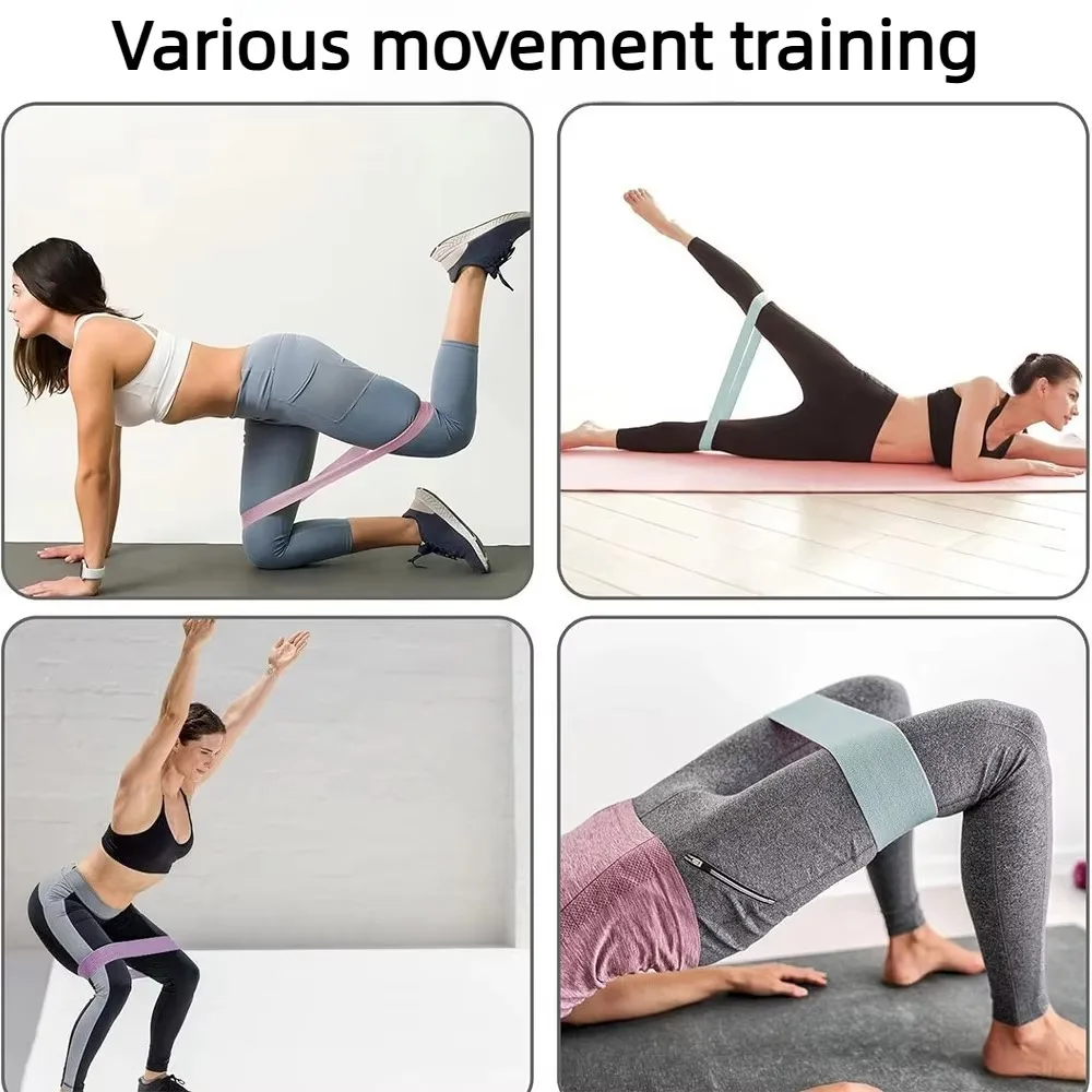 Enhanced Resistance Bands for Yoga, Fitness, and Butt Exercises - 4 Stretch Levels 20-90LBS
