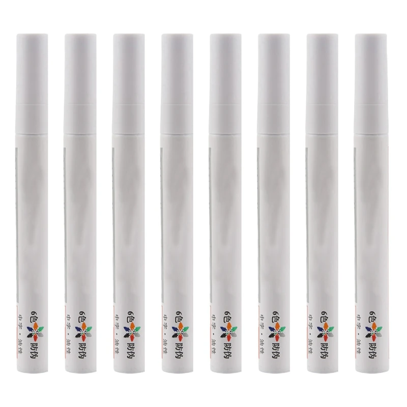 

8 White Permanent Car Tyre Tire Metal Paint Pen Marker