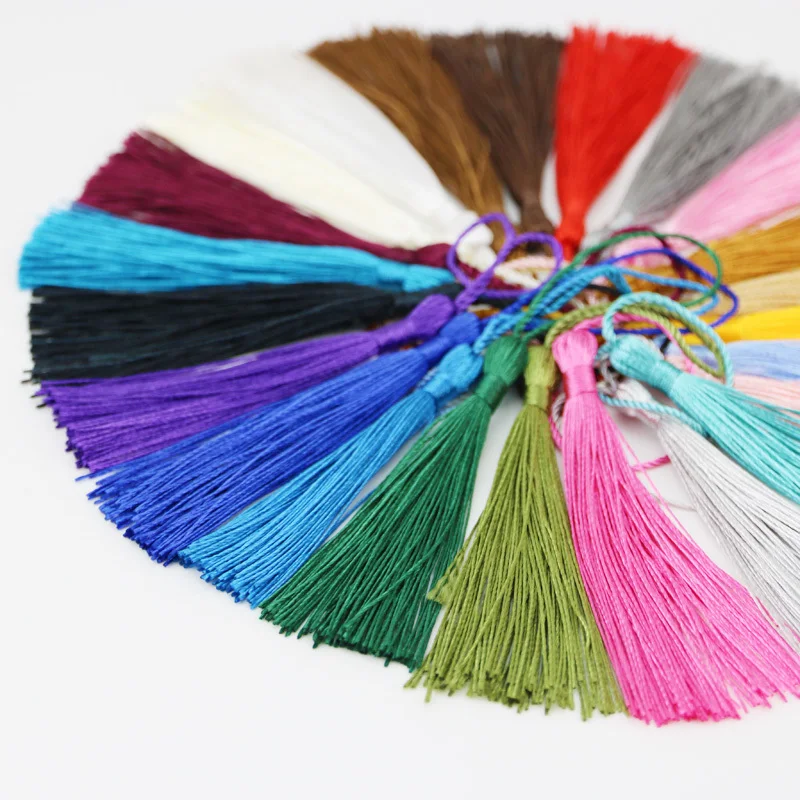（50pcs/pack）8cm European Minimalist Tassel Carrying Key Pendant Hanging Ball Handle Jewelry Accessories