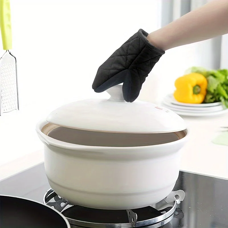 Silicone Oven Mitts Multilayer silicone kitchen oven mitts for cooking and baking-non-slip heat-resistant gloves food safe Kitchen Gloves Silicone Oven Gloves