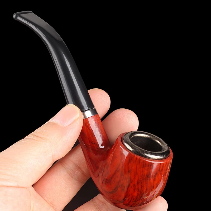 1pc Resin Pipe Traditional Old Fashioned Bending Filter Pipe Handheld Smoking Pipe Accessories Gifts - Tobacco Pipes & Accessories - AliExpress