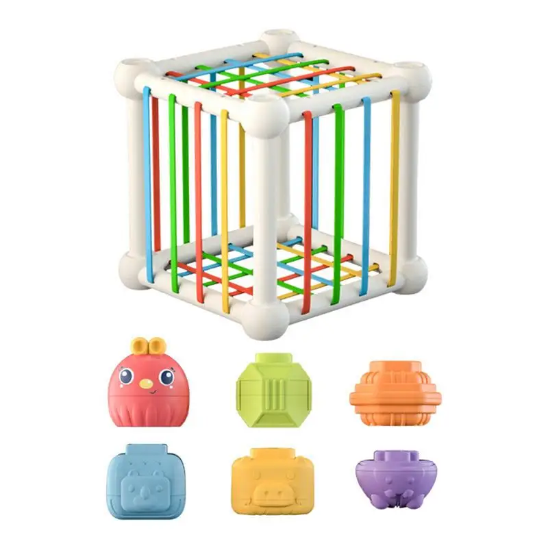 

Shape Sorter Toys For Toddlers Colorful Textured Baby Blocks Montessori Learning Activity For Fine Motor Skills Color