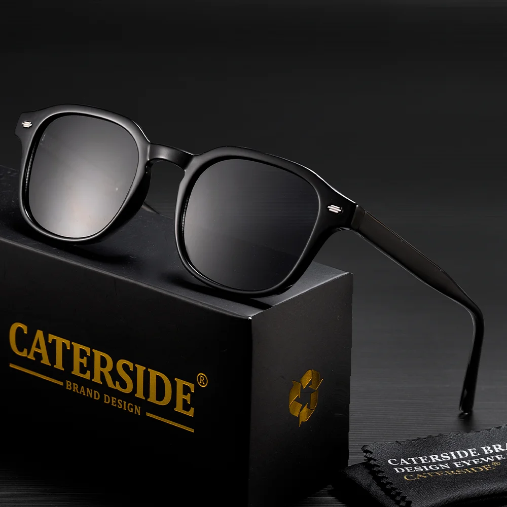 CATERSIDE Herren-Sonnenbrille im europäischen und amerikanischen Stil, quadratischer Rahmen, Brille für Damen, Outdoor, Reisen, Sport, Sonnenschutzbrille, UV400 – Detail 8