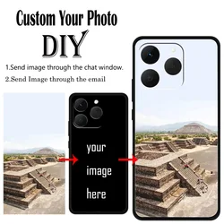 Customizable Silicone Phone Case with Personalized Photo and Name Design for Realme 16 Pro (Custom Black Case)
