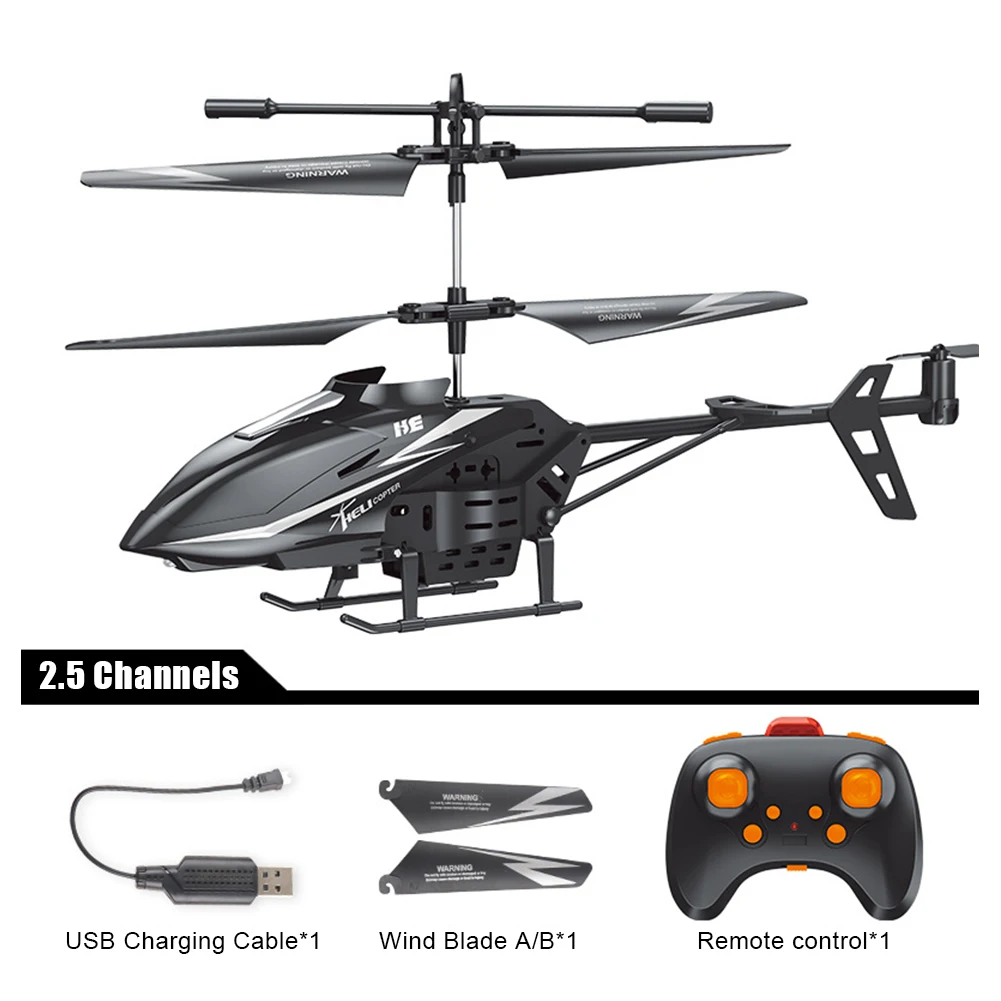 LED 야간 조명 장착 UAV 헬리콥터 장난감, 리모컨 항공기, 유연한 선풍기 디자인, 소년 소녀용 10m 제어 거리, 2.5CH