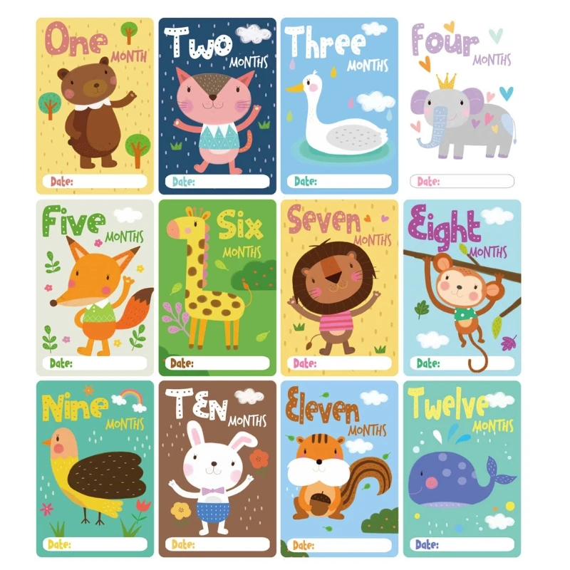 

Baby's Age Card Picture Cards Display Photos of Your Favorite Moments from Baby