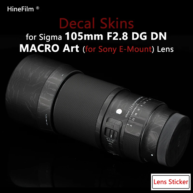 

Sigma 105 F2.8 FE Mount Lens Skin for Sigma 105mm F2.8 DG DN MACRO Art Lens for Sony Mount Protector Cover Film Sticker