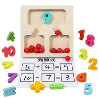 Montessori Math Wooden Toy Addition Subtraction Teaching Aids Preschool Learning Education Toy Color Bead Sorting Board For Kids 1