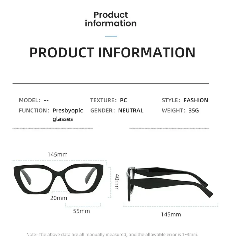 Smart Photochromic Sunglasses for Reading Glasses Vintage Progressive Multifocal Presbyopia Eyewear Finished Bifocal Eyeglasses 6