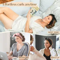 Pas de chaleur bigoudis sans chaleur tige de friser bandeau doux bigoudi Satin bigoudis boucles dormir Bonnet nuit casquette outils de coiffure 4
