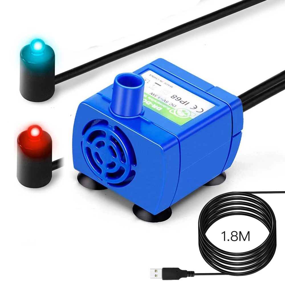 Pet Fountain Pump Replacement Led Light Cat Water Fountain Accessories