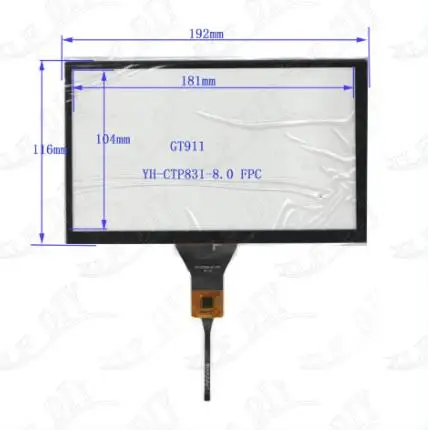 LCD 디스플레이 터치 스크린 디지타이저 HY080SG39F40-01, 자동차 DVD GPS 네비게이션 LCD 모듈용, 8 인치, HY080SG39F40, 무료 배송