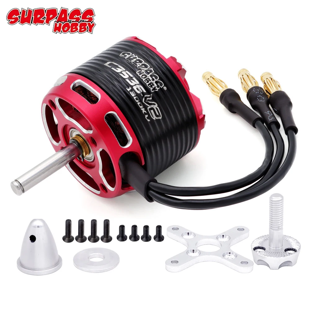 Surpass Hobby C3530 C3536 C3542 C3542 V2 14-pole Hi-Torque Outrunner Brushless Motor For Fixed-wing Aircraft Airplane DIY drive motor