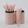 1pc Portable Makeup Brush Holder Travel Makeup Brush Case Makeup Brush Storage Bucket With Lid 14*5.7cm 4