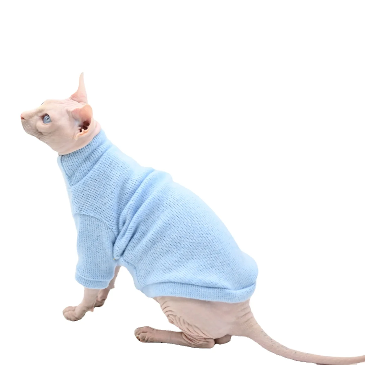 Sphynx gato roupas quentes e macias sem pêlos gato camisola, devon roupas de gato, cornish, peter cald cat clothing roupa de gato