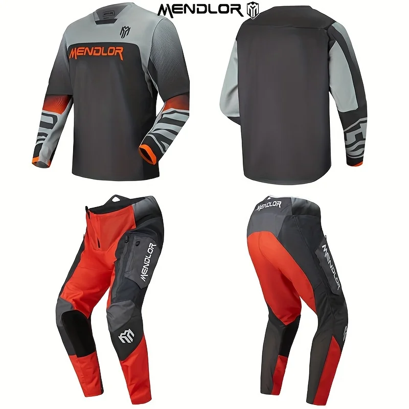 MENDLOR Mx Knitted Pants Set Off Road Motorcycle Mountain Bike Combination Racing Motorcycle Adult Set motocross gear set