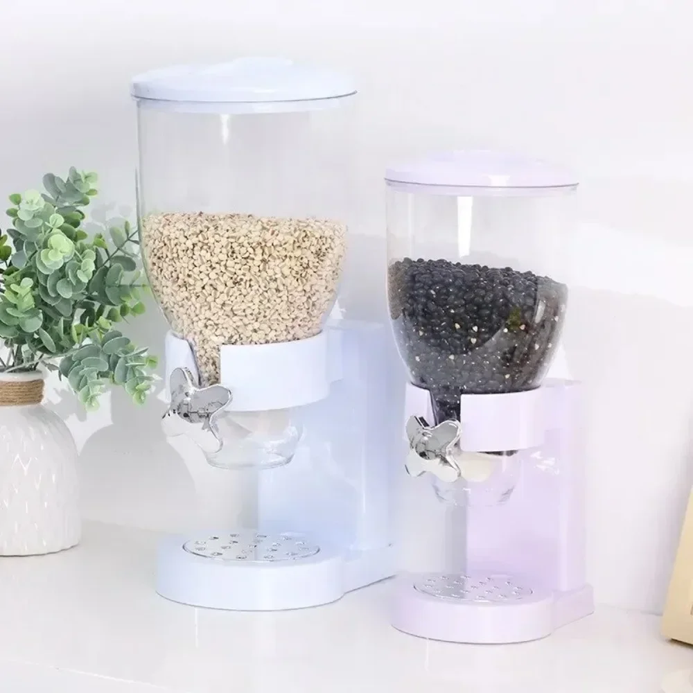 Cereal Dispenser Food Storage Single/Double Barrel Tank Separator Applicable To Household Multi-function Kitchen Cereal Jars storage box,kitchen storage box,food storage container,food storage box,rice storage box,food storage can,food storage pots