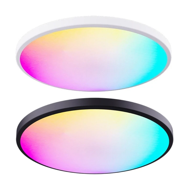 

Modern LED Ceiling Light 24W RGBCW Color Dimmable Bath Lighting with Remote W3JD