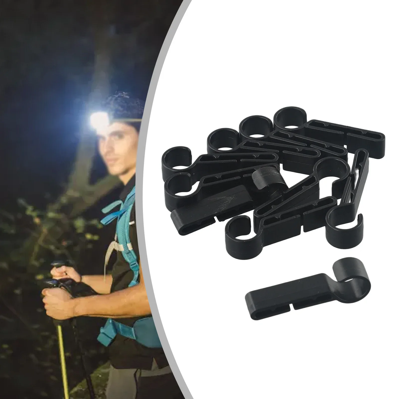 

10pcs Portable Plastic Safety Helmet Headlight Buckle Light Clips Headlamp Hard Hat Safety Cap Hook Outdoor Camping Accessories