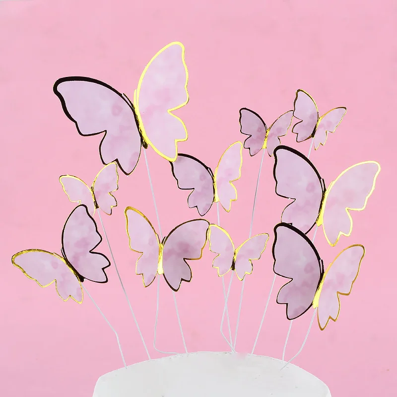 Topo de bolo borboletas rose Gold - Carrossel Art & Fest
