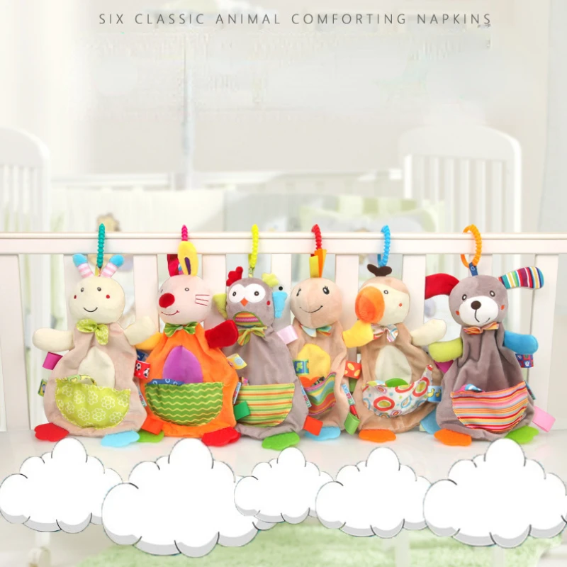 

Детские развивающие Игрушки для раннего развития, милая кукла с животными для новорожденных, мягкое полотенце, плюшевые игрушки для сна для детей