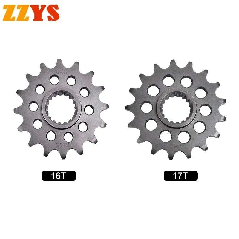 

1pc 525 16T 17T 16 17 Tooth Front Sprocket Gear Staring Wheel Cam For KTM Road 1290 Superduke R EVO 1290 Superduke GT 2016-2022