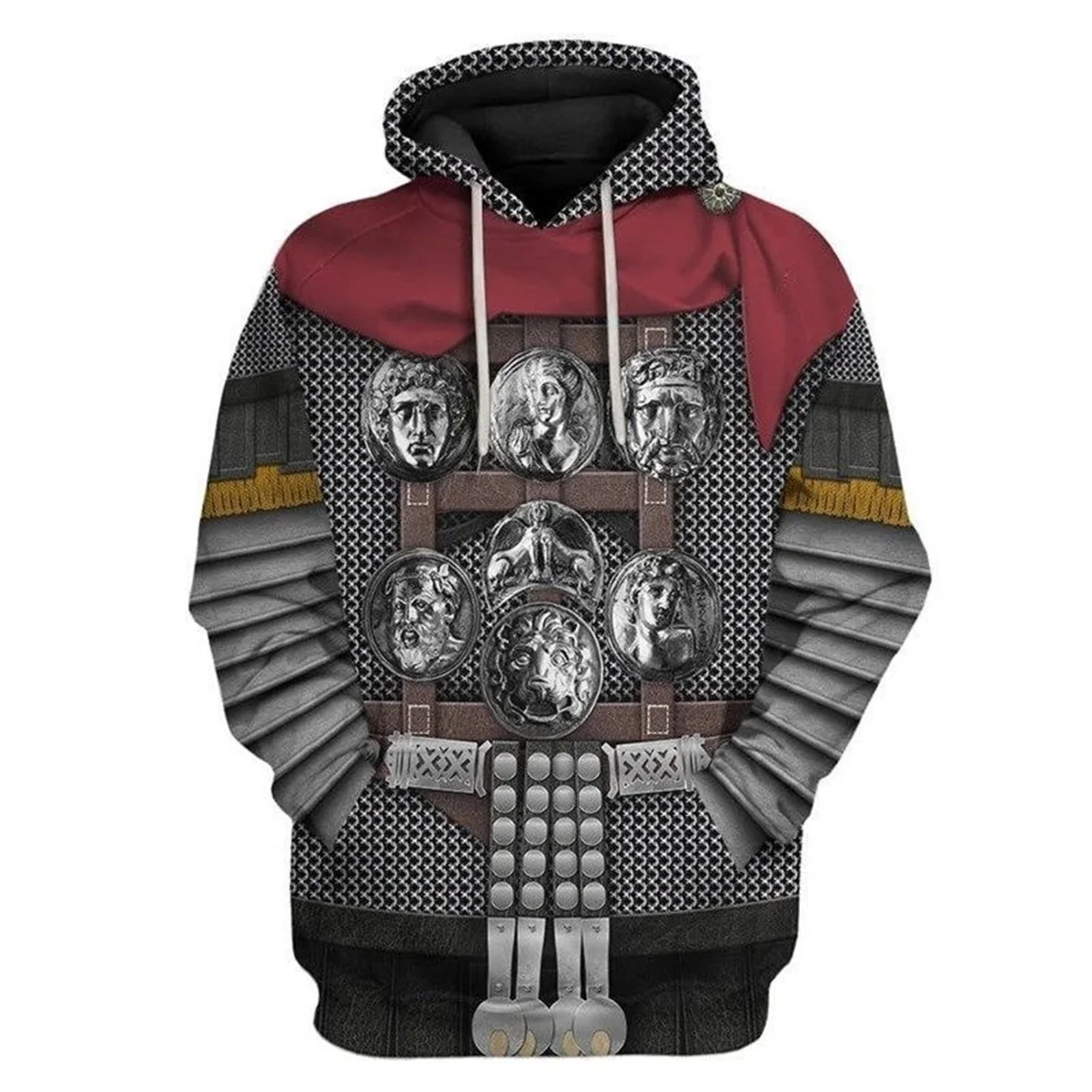 2024 New Harajuku Hip Hop Hoodie Sweatshirt Men's 3D Pattern Printed Large Pullover Hoodie Gothic Top Street Wear