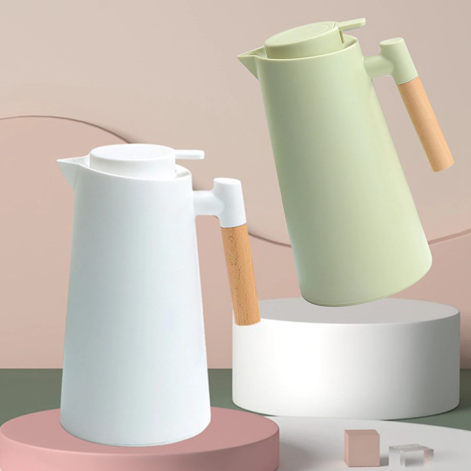 1LWaterKettleThermalCoffeeCarafeDoubleWalledVacuumThermos