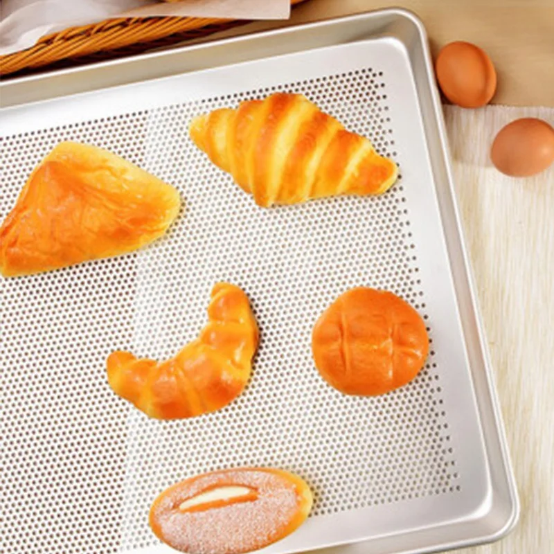 Perforated Aluminum Sheet Pans NonStick Bakings Tray Bakeries Cake Buns Pans for Bakings & Roasting Easy to Clean
