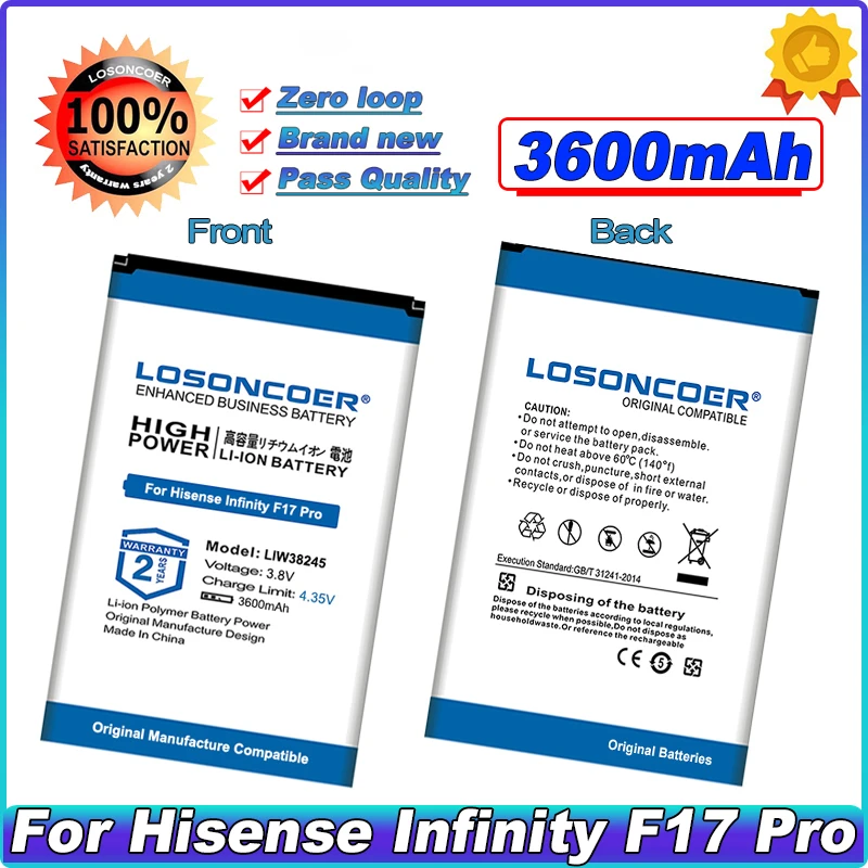 

3600mAh LIW38245 Battery For Hisense Infinity F17 Pro Smartphone Batteries