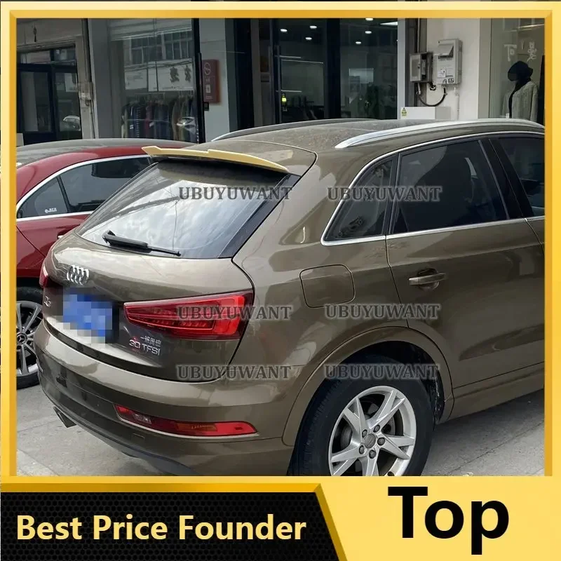 

V-образный спойлер для Audi Q3 2013, 2014, 2015, 2016, 2017, 2018, высококачественный АБС-материал, Автомобильный задний багажник, крыло, аксессуары, комплект кузова