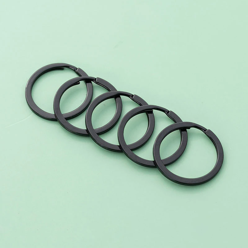 Portachiavi con catena a maglie e anello pieghevole, confezione da 48 pezzi, colore argento, portachiavi 25 mm, catena staccabile lunga 27 mm con anello aperto, per portachiavi, gioielleria