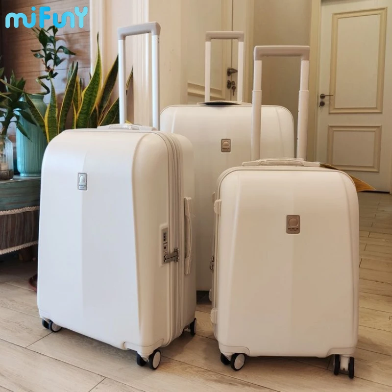 Mifuny Rolling Luggage ABS Trolley Case Universal Wheeled Travel Box Commercial Registration Lagre Capacity Code case Makeup Box