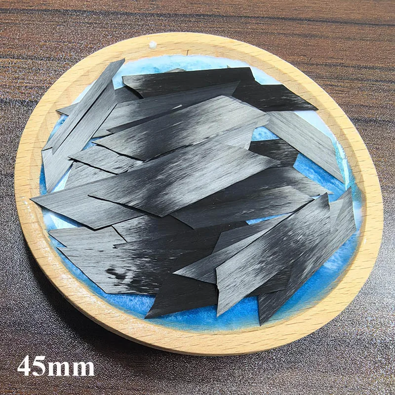 15/20/45mm 50g 탄소 섬유 다이아몬드 모양 절단 플레이크 단조 스트랜드 숏컷 고강도 자동차 오토바이 자전거 개조용